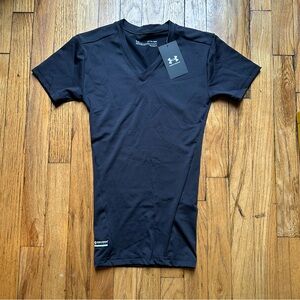Under Armour Black V-Neck Short Sleeve Compression Tee
